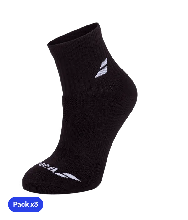 Calcetines Babolat Quarter Negro (pack x3)