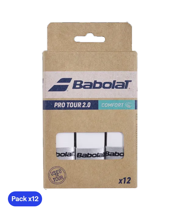Overgrip Babolat Pro Tour 2.0 Comfort Blanco (Pack x12)