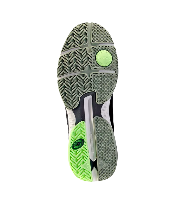 Zapatilla Bullpadel Flow 24V Negro/Eucalipto