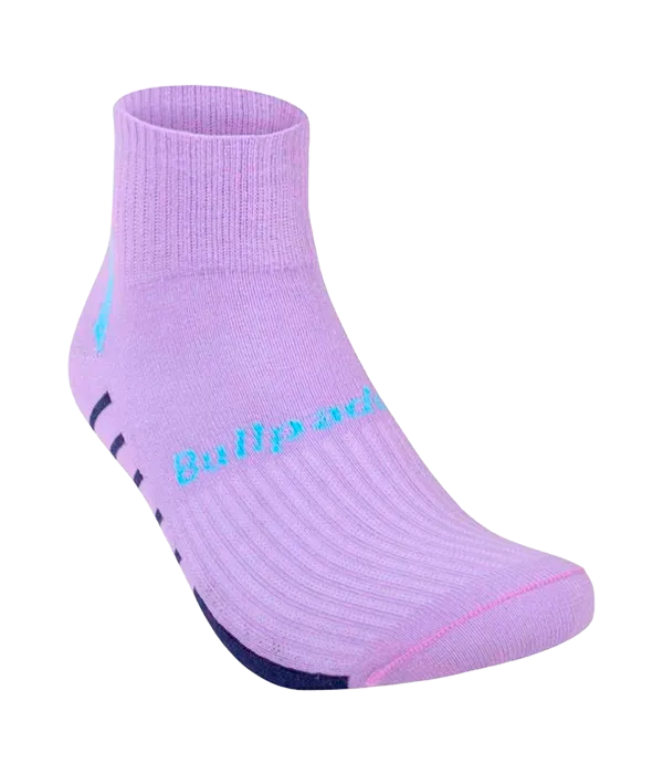 Calcetines Bullpadel BP2402 Women Blanco/Negro/Morado 2025 (Pack x3)