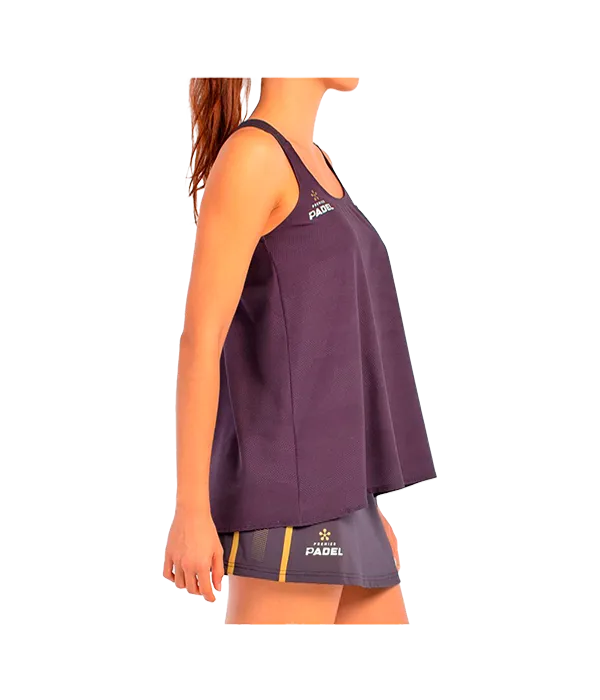 Camiseta Tirantes Bullpadel Agore Women Negro Carbón 2025