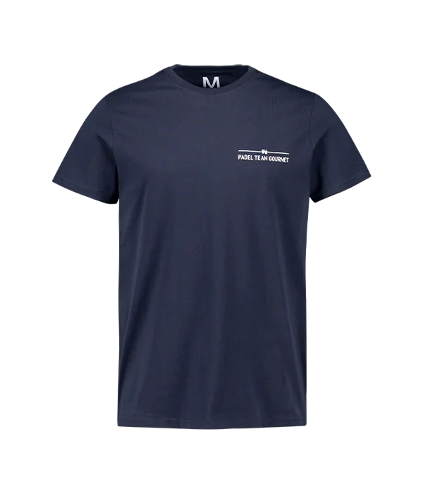 Camiseta Padel Team Gourmet algodón azul marino