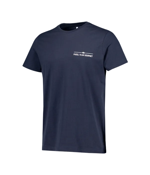 Camiseta Padel Team Gourmet algodón azul marino