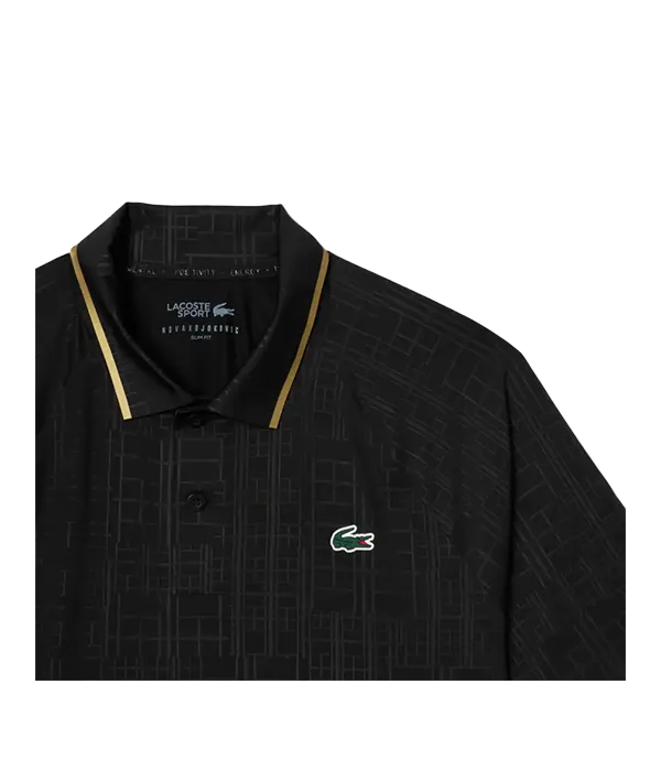 Polo Lacoste x Novak Djokovic Negro 2025