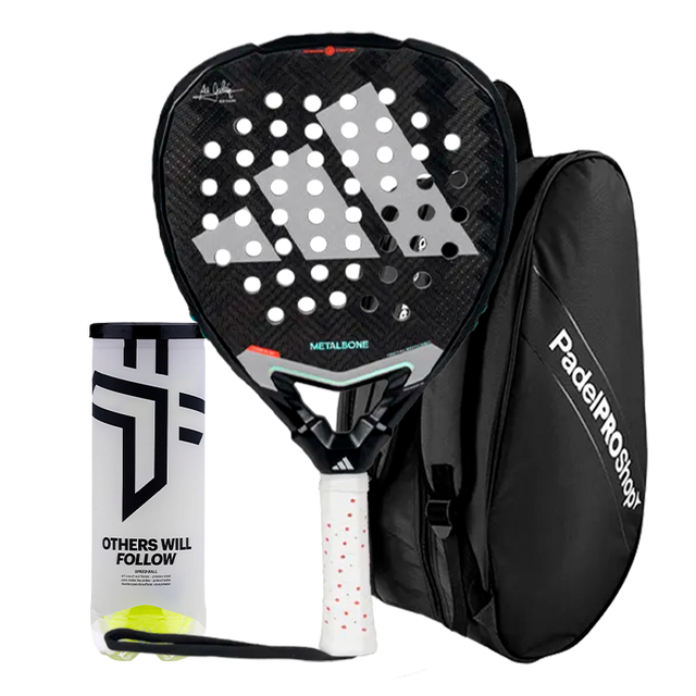 Pack racket Adidas Metalbone 3.4 2025 Ale Galan + Padel bag PadelPROShop Black + Padel Pack Balls Oxdog BOOST+