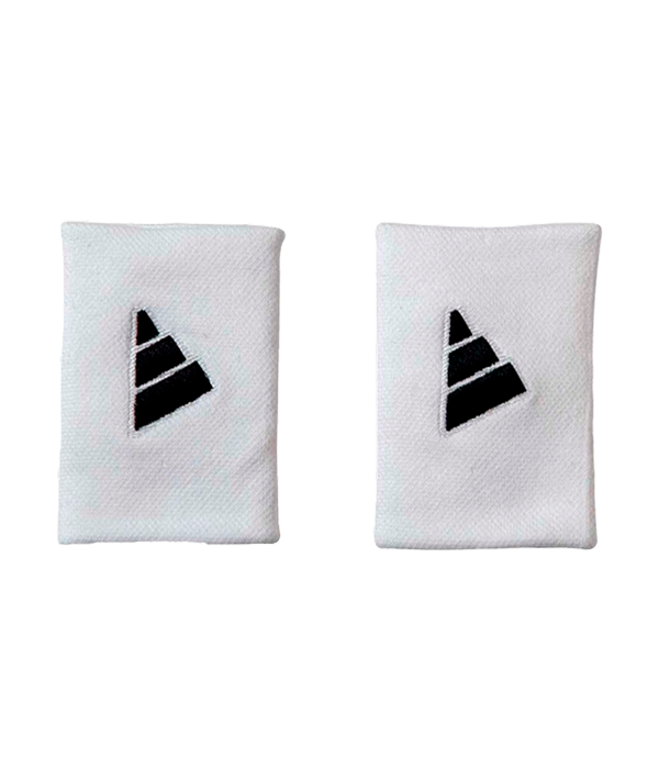 Muñequera Adidas Larga Blanca Logo Grande (Pack x2)
