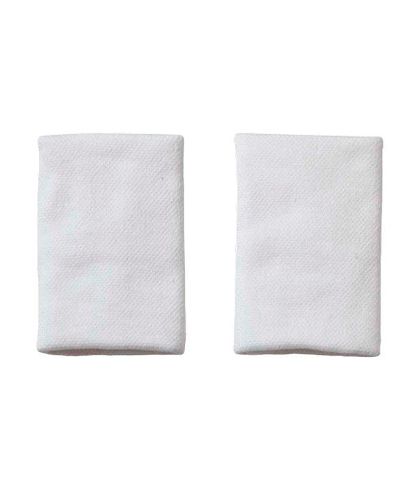 Muñequera Adidas Larga Blanca Logo Grande (Pack x2)