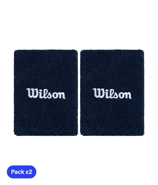 Muñequeras Largas Wilson Azul Marino 2025 (x2)