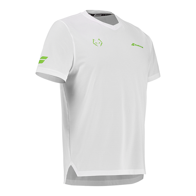 Maglietta Babolat Crew Collo Tee Bianco/Bianco 2026 J. Lebron
