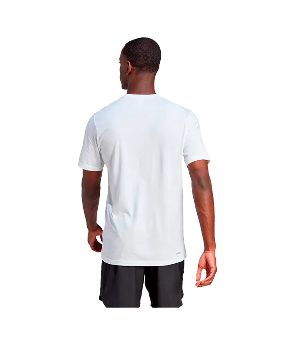 Camiseta Adidas Train Essentials Feelready Logo blanca