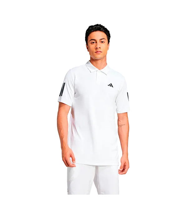 Polo Adidas Club 3STR Blanco 2025
