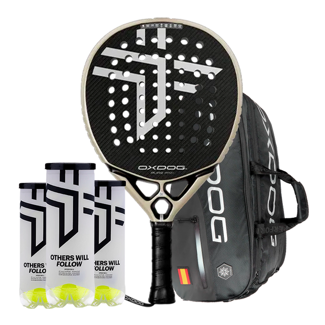Emballer Raquette Oxdog Pur Pro+ 2025 + Sac de padel Oxdog Sac de padel thermo FEP hyper pro + 3 bidons de balles Oxdog BOOST+