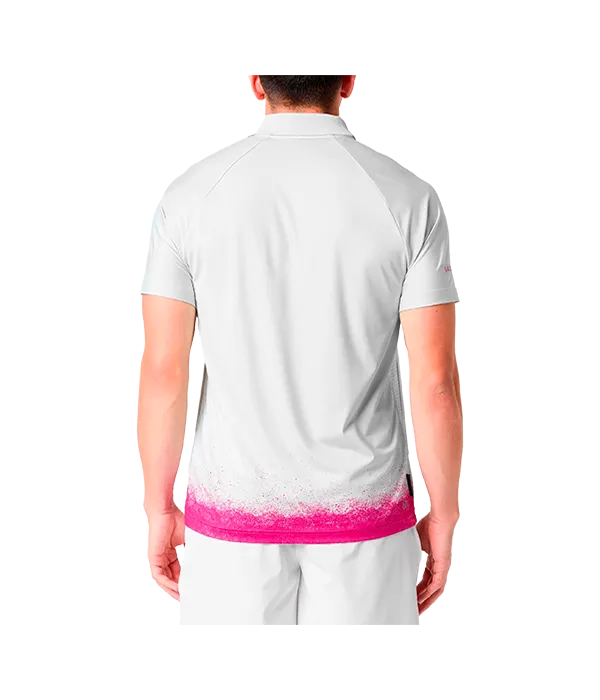 Polo Lacoste Roland Garros Blanco/Rosa 2025