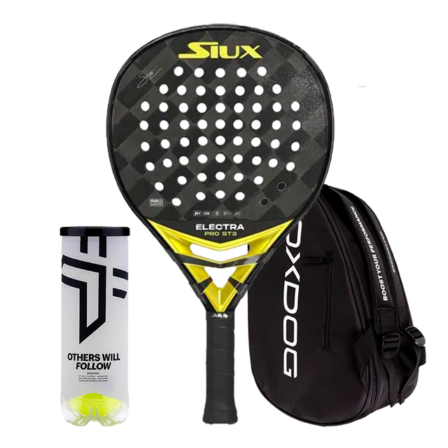 Emballer Raquette Siux Electra ST3 Stupa + Sac de Padel PadelPROShop + Balles Oxdog BOOST+