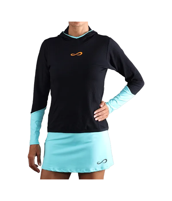 Sudadera Endless Breath Line Black Aqua
