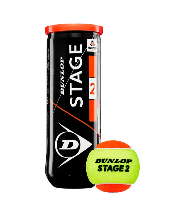 Bote de Pelotas Dunlop Stage 2 Amarillo/Naranja Tenis