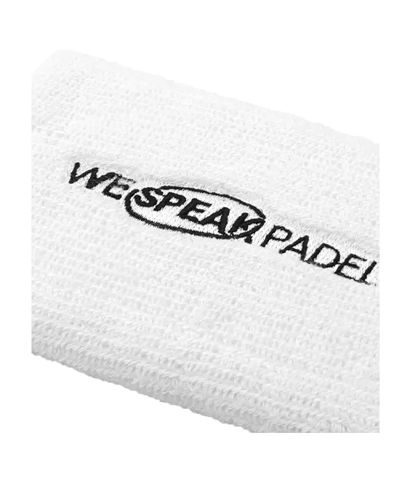 Muñequera Larga We Speak Padel Blanca