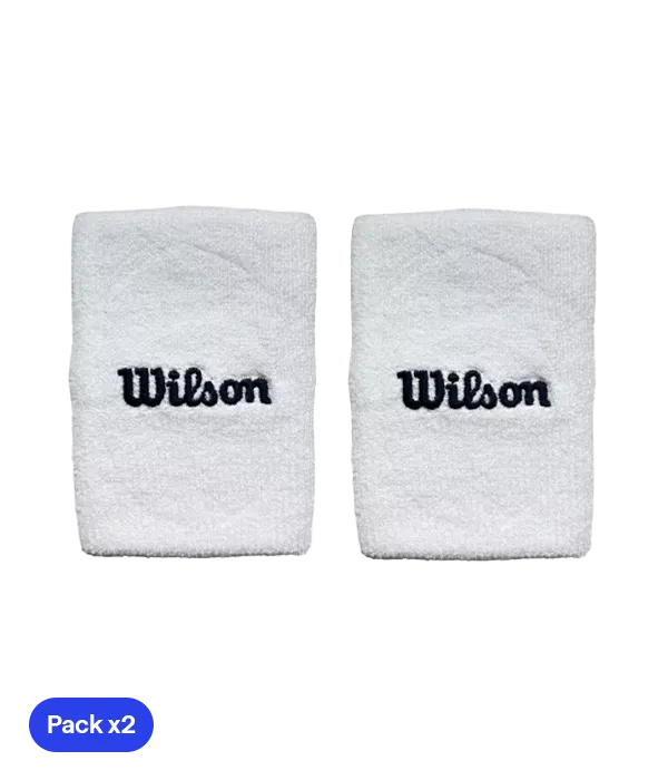 Muñequeras Largas Wilson Blanco 2025 (x2)