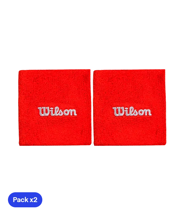 Muñequeras Cortas Wilson Rojo 2025 (x2)