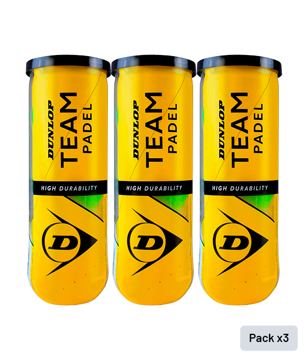 Dunlop Team Padel Balls (Pack x 3 cans)