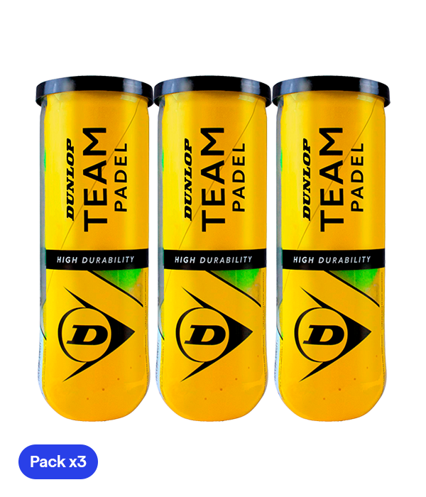 Pelotas Dunlop Team Padel (Pack x3)