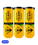 Pelotas Dunlop Team Padel (Pack x3)