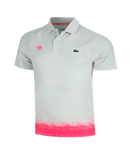 Polo Lacoste Roland Garros Blanco/Rosa 2025