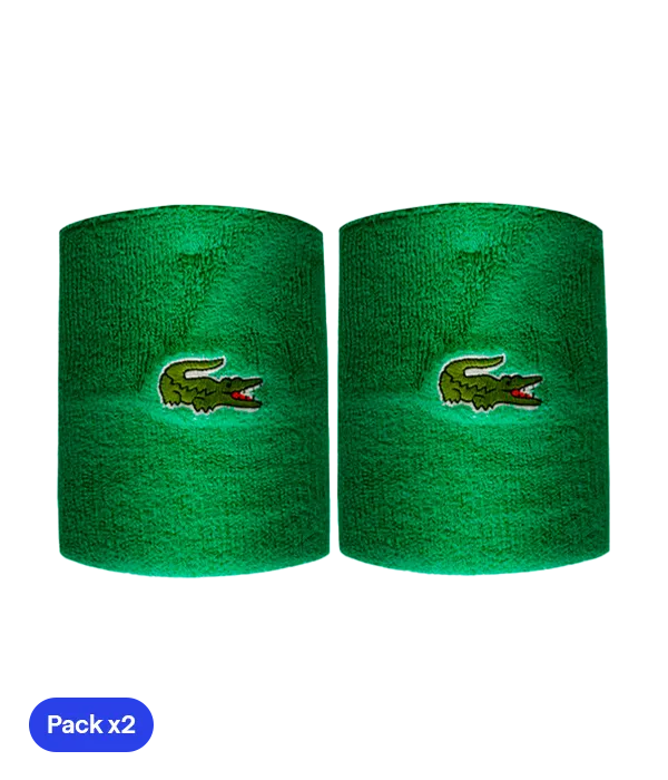 Muñequera Lacoste Verde 2025 (Pack x2)