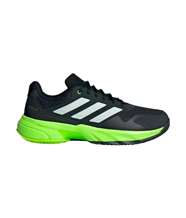 Zapatillas Adidas CourtJam Control 3 Clay Negro/Amarillo Limon 2025