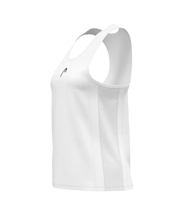 Camiseta Tirantes Head Club 25 Tech Women Blanco 2025