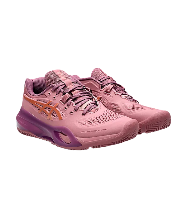Sapatilhas de padel Asics Gel-Resolution X Padel Feminino Roxo Oxide/Rosa Gold 2025