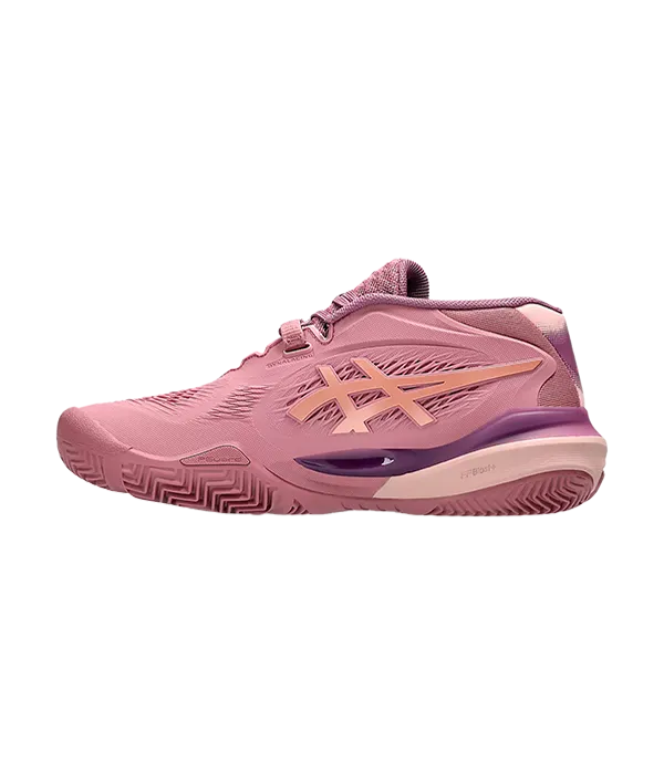 Sapatilhas de padel Asics Gel-Resolution X Padel Feminino Roxo Oxide/Rosa Gold 2025