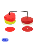 Pack 24 conos planos de goma zastor