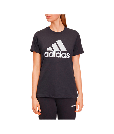 Camiseta Adidas Logo Negra Algodón