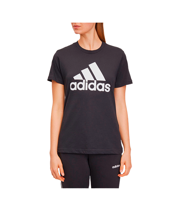 Adidas Logo Black Cotton T-shirt