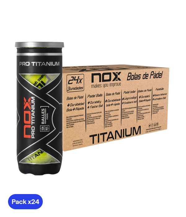 Cajón Pelotas NOX Pro Titanium (Pack x24)