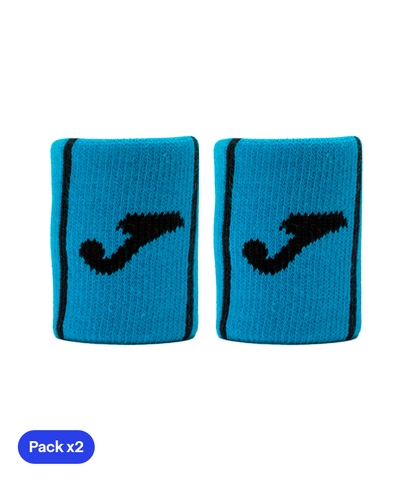 Muñequeras Joma Game Corta Azul (Pack x2)