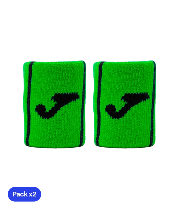Muñequeras Joma Game Cortas Verde Pack x2