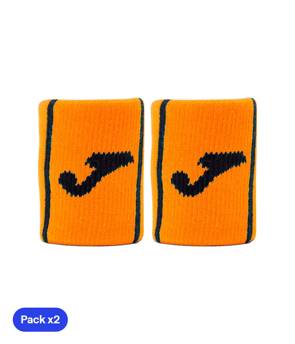 Muñequeras Joma Game Corta Naranja (Pack x2)
