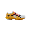 Sapatilhas de padel Wilson Hurakn Pro Branco/OldGold/Fiery 2023