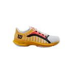Sapatilhas de padel Wilson Hurakn Pro Branco/OldGold/Fiery 2023