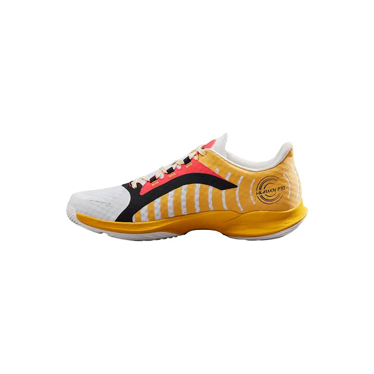 Sapatilhas de padel Wilson Hurakn Pro Branco/OldGold/Fiery 2023