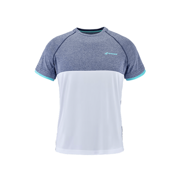 Camiseta Babolat Play Crew Neck Tee Blanca/Azul