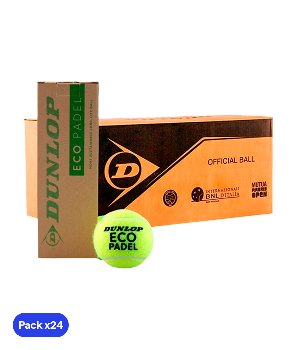 Cajón Pelotas Dunlop Eco Padel (Pack x24)