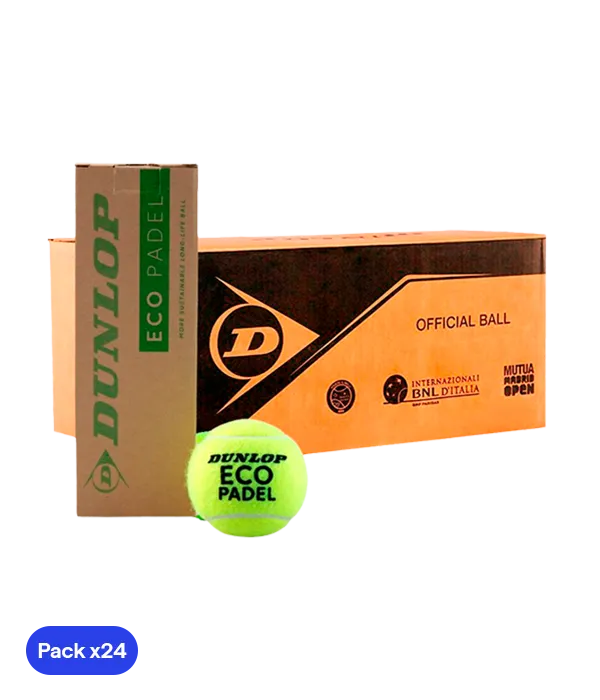 Cajón Pelotas Dunlop Eco Padel (Pack x24)