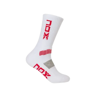 Meias Nox Série Pro Branco/Vermelho