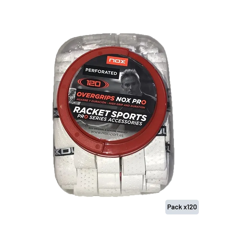 Tambor Overgrips NOX Pro Perforado Blanco (x120)