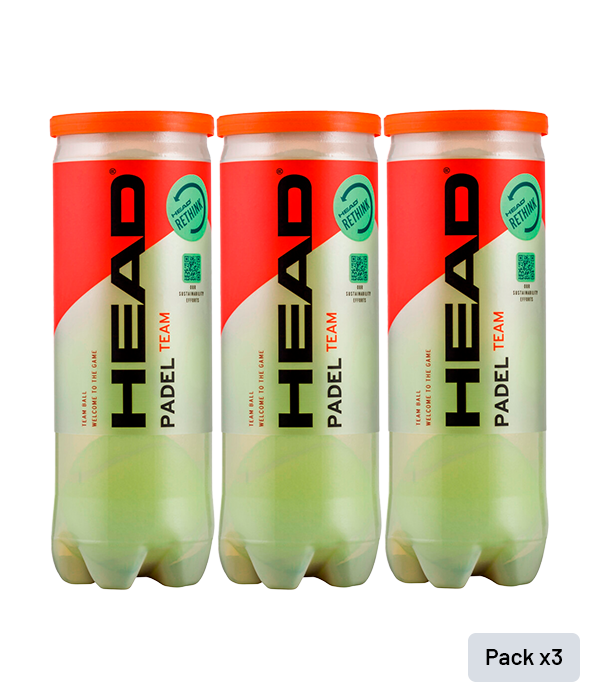 Head Padel Team Balls (Pack x 3 cans)