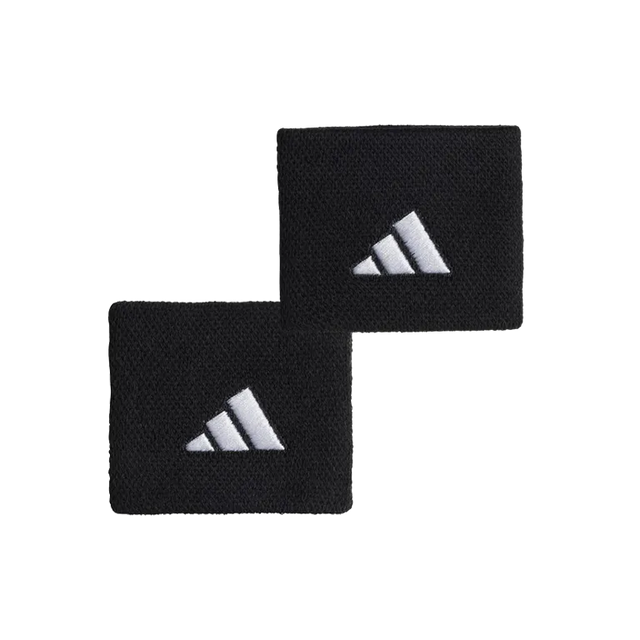 Muñequeras Adidas Cortas Negro (Pack x2)