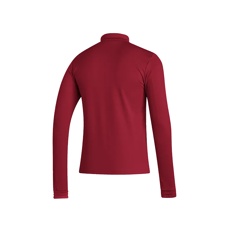 Sudadera Adidas media cremallera roja